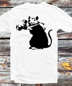 Banksy Rat Photographer Vintage Style Tee - Unique and Artistic Present for Manga Fans