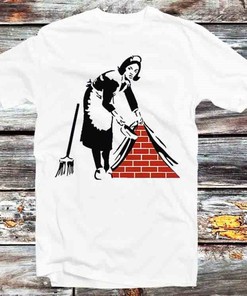 Banksy's Under the Rug Message Unisex Anime T-Shirt - Art Lover Gift with a Message