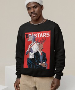 Beastars Unisex Sweatshirt - Legosi Haru Anime Aesthetic Vaporwave Manga Otaku