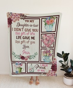 Beautiful Flower Quilt Blanket for Daughter-in-Law - Great Gifts for Family
