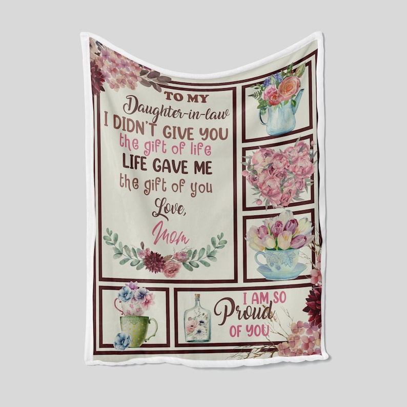 Beautiful Flower Quilt Blanket for Daughter-in-Law - Great Gifts for Family - Image 2
