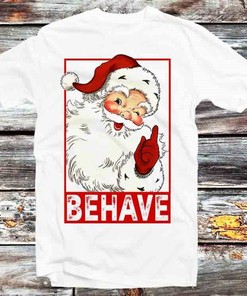 Behave Bitch Santa Claus Christmas Tee for Winter and Anime Fans - Unisex Anime Top Tee