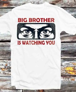 Big Brother Is Watching You Unisex Cartoon Anime Tee - Vintage Retro Cool Gift for Fans