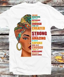 Black Queen You Are Beautiful T-Shirt - Retro Self Love Tee: Gifts For Fans Included
