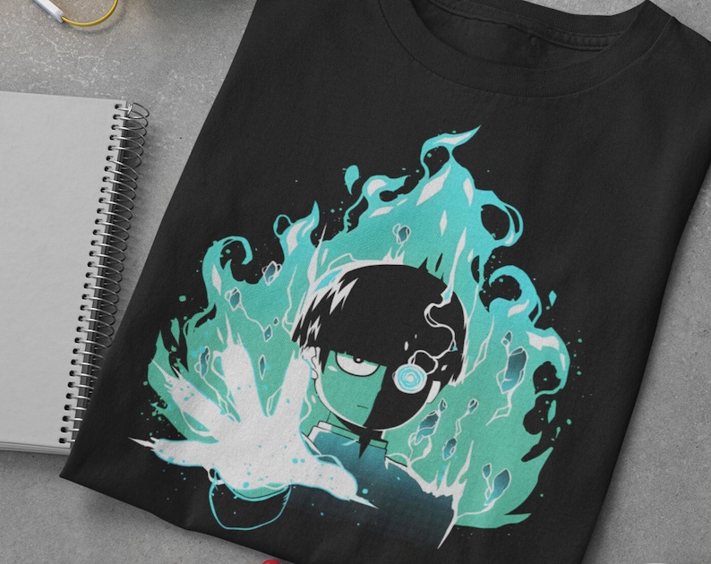 Blue Flame Mob Hoodie: Unisex Hoodie for Manga Fans - Image 2