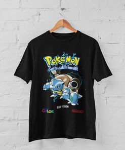 Blue Inspired Retro Graphic Tee - Unique Anime Shirt for Him or Her, Fans and Lovers