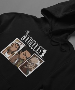 Boondocks Anime Sweatshirt - Huey, Riley, and Grandpa Freeman Graphic Hoodie for Fans and Lovers of Anime