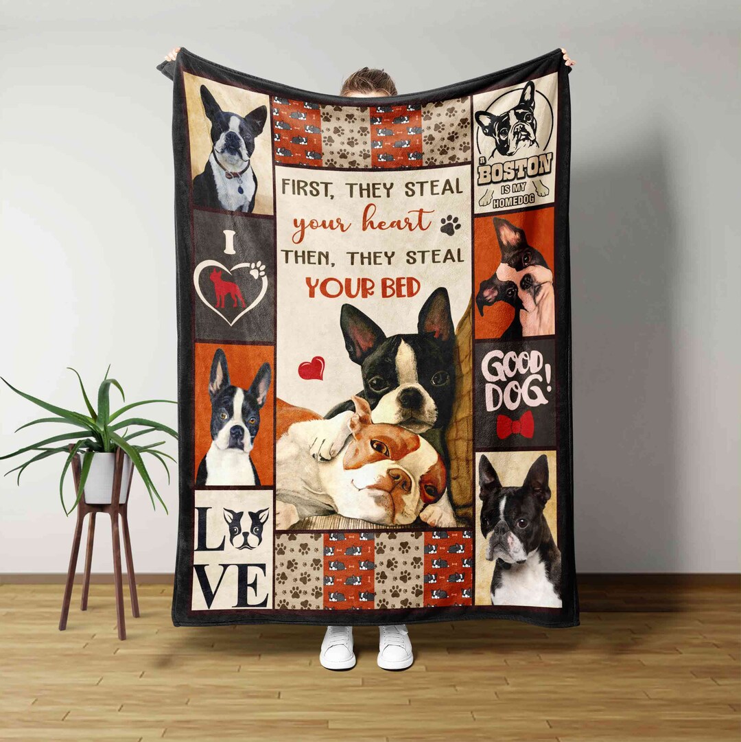 Boston Terrier Lover Quilt Blanket - Perfect for Picnic