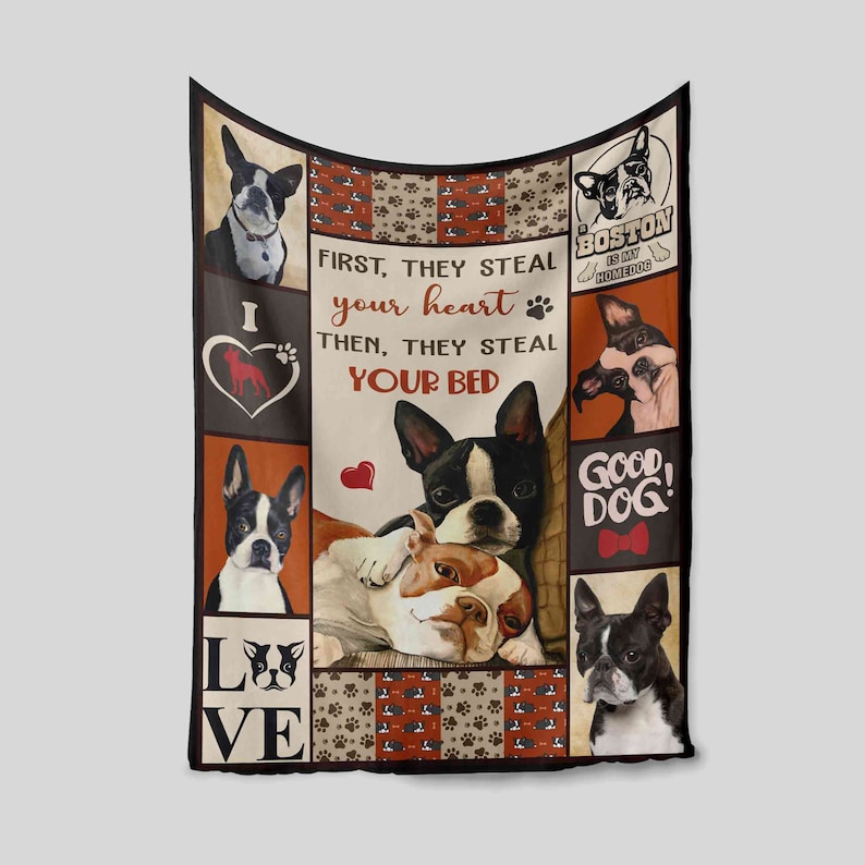 Boston Terrier Lover Quilt Blanket - Perfect for Picnic - Image 2