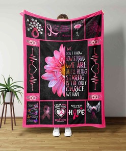 Breast Cancer Warrior Quilt Blanket - Great Gifts for Family