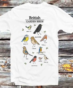 British Garden Birds Nice Tits Tee - Adorable Gift for Birdwatchers and Gardeners