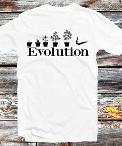 Cannabis Evolution To a Joint Pot Vintage Tee