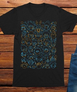 Cartoon Heads Unisex Tee - Funny Anime Tee for Manga Fans
