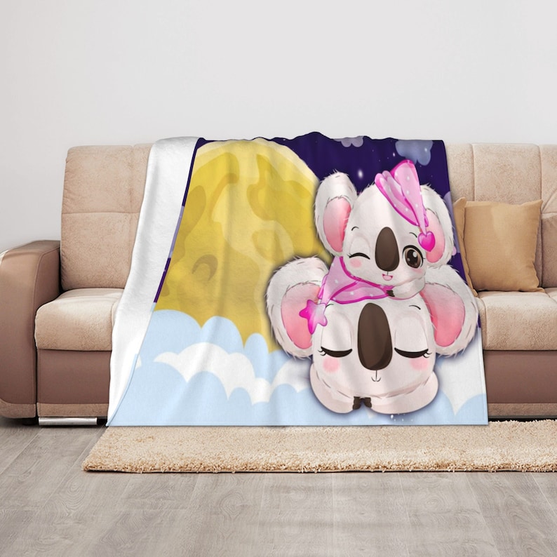 Cartoon Koala Quilt Blanket Bedding Set for Home Decoration and Picnic - Suitable for Bedroom Decor - Image 3