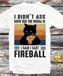 Cast Fireball Funny D20 RPG Gamer Tee for Gaming and Anime Fans - Unisex Anime Top Tee