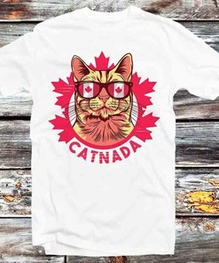 Catnada Canada Day Cat Hoodie - Cool Gift for Pet and Anime Lovers