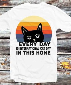 Celebrate International Cat Day with This Cute T-Shirt for Cat Lovers - Unisex Anime Top Tee, Perfect Gift