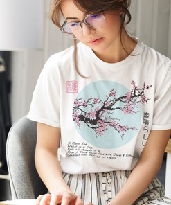 Cherry Blossom Shirt - Japanese Blossom Aesthetic Clothing - Kawaii Anime Unisex Shirt