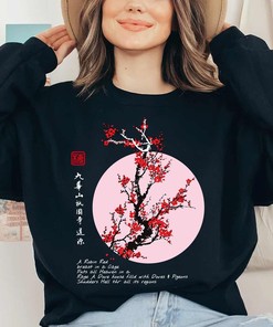 Cherry Blossom Sweatshirt - Japanese Blossom Aesthetic Clothing - Kawaii Unisex Apparel