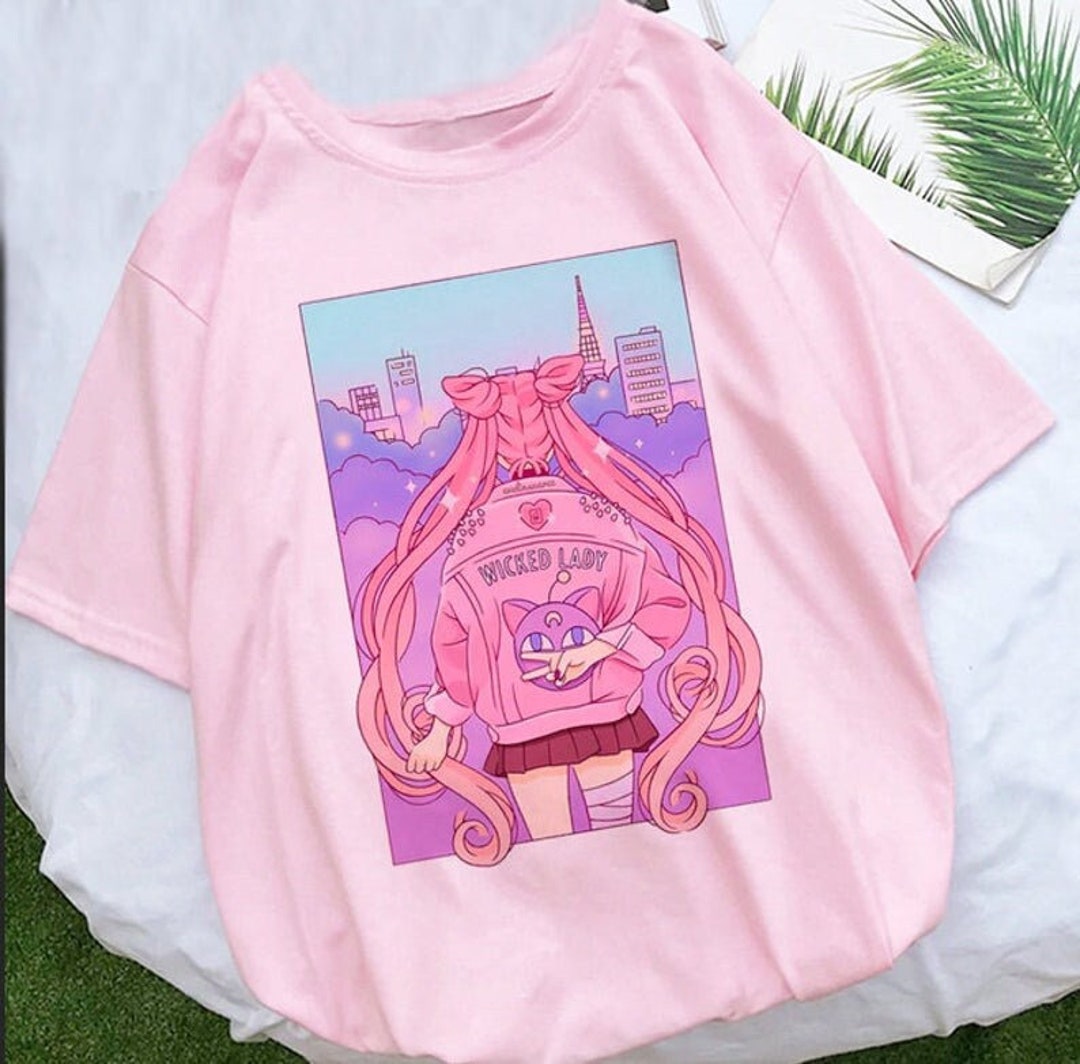 Chibusa Sailor Moon Tee, Kawaii Aesthetic Harajuku Clothing T-Shirt for Fans