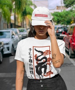 Chinese Dragon Aesthetic Hoodie - Japanese Harajuku Tee with Streetwear Gift for Dragon Fans
