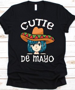 Cinco De Mayo Anime Lover Shirt for Fans, Mexican Holiday Gifts with Anime Graphic, Japanese Animation, Mexican Hat Design