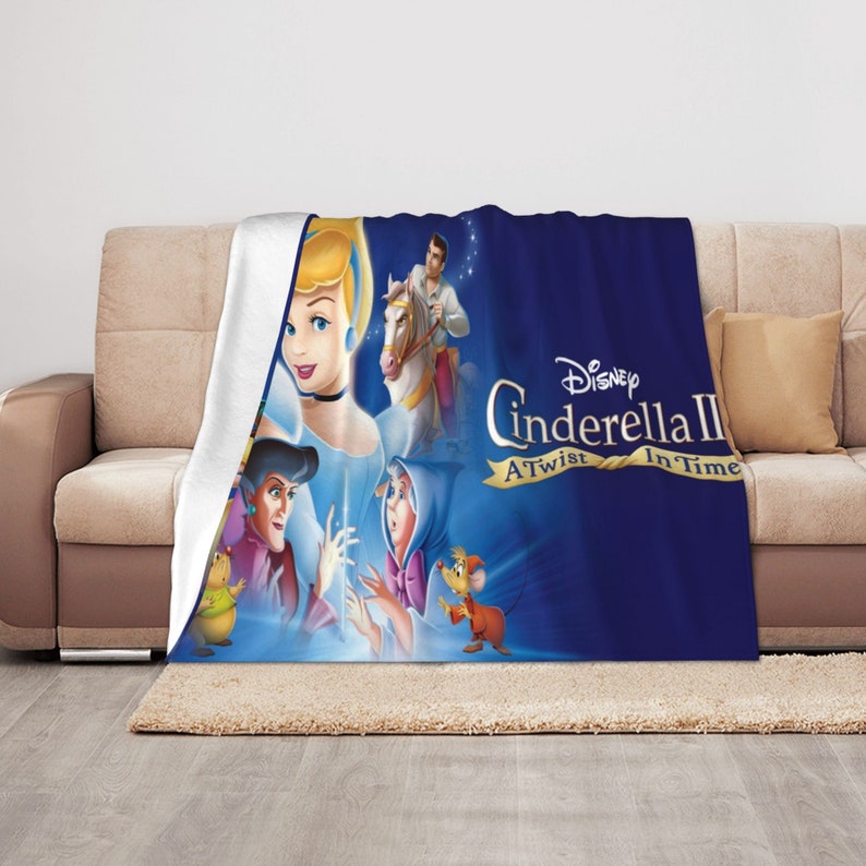 Cinderella III A Twist In Time Personalized Quilted Blanket- Perfect for Home Decoration and Sofa - Image 3