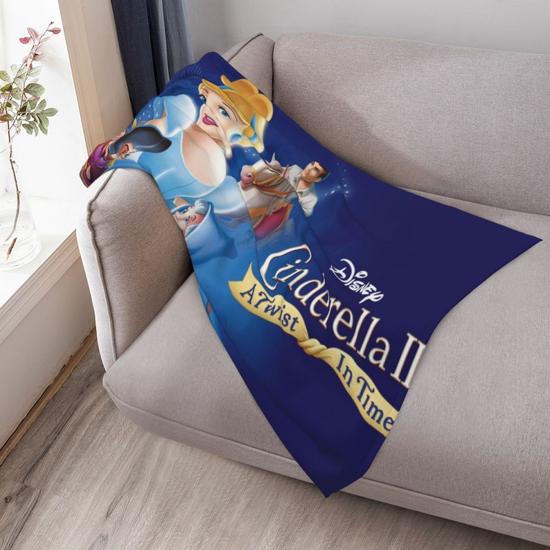 Cinderella III A Twist In Time Personalized Quilted Blanket- Perfect for Home Decoration and Sofa - Image 4