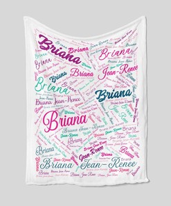 Colorful Personalized Monogrammed Blanket, Perfect for Baby Shower and Family Picnic
