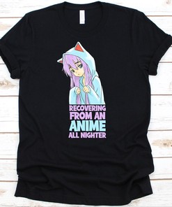 Comfortable All Nighter Anime T-Shirt for Cosplayers and Manga Fans, Must-Have for Otakus