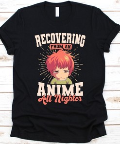 Comfortable All Nighter T-Shirt for Cosplayers and Manga Fans, Unique Gift for Otakus, Ideal for Anime Lovers