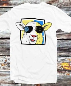 Cool Sheep Sunglasses Design T-Shirt - Ideal Gift For Animal Lovers and Anime Fans