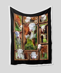 Cow Family Throw Quilt Blanket - Perfect for Bedroom Decor