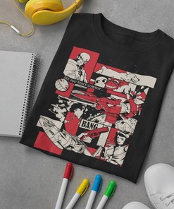 Cowboy Bebop Unisex Tee - Montage Space Outlaw Style - Anime Lover Gift