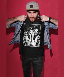 Creepy Girl Gothic Unisex Tee - Horror Manga Collection