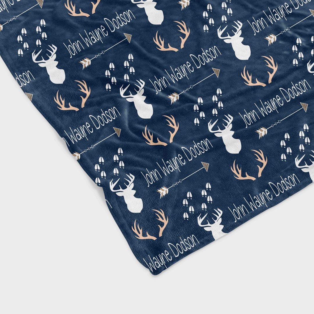 Custom Deer Antler Arrow Baby Quilt Bedding Set - Home Decoration