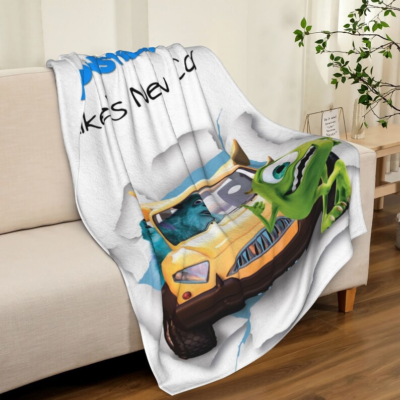 Custom Disney Mike's New Car Quilt Bedding Set - Great for Picnic and Home Decor - Image 4
