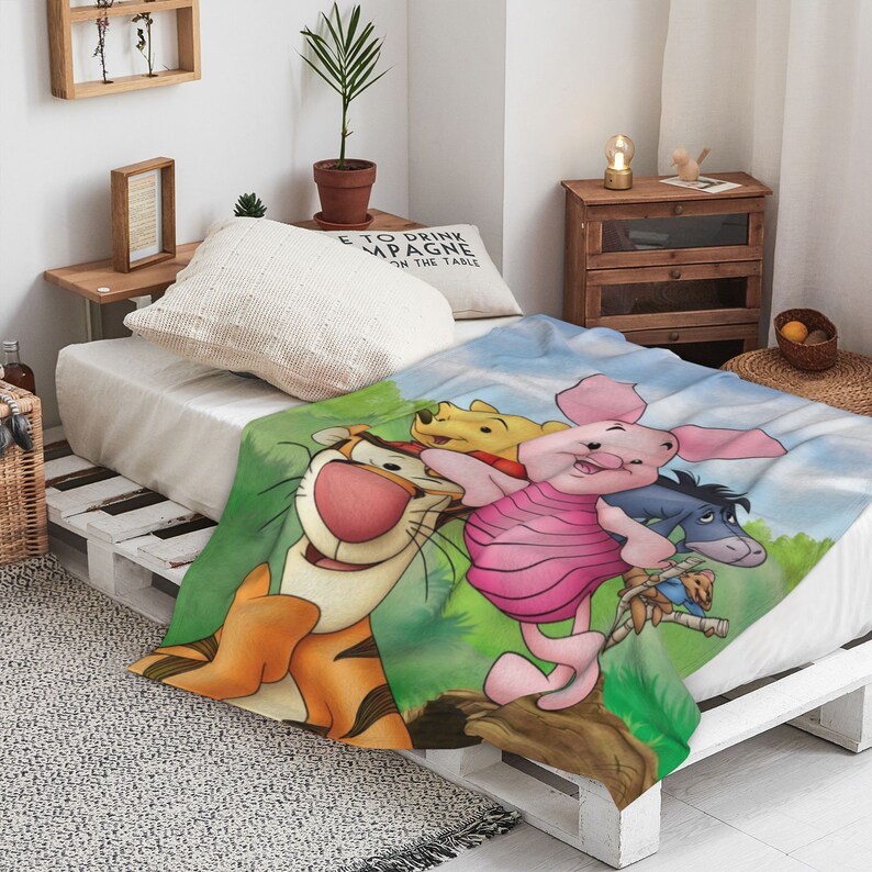 Custom Disney Piglet Bedding Set Blanket for Bedroom Decor - Perfect Gifts for Family - Image 3