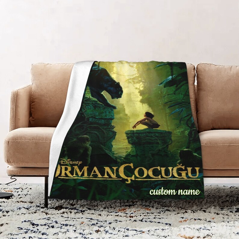 Custom Disney The Jungle Book Quilt Bedding Set Blanket - Great for Picnic and Home Decor - Image 2
