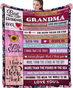Custom Grandma and Mom Quilt Bedding Set Blanket - Great for Family and Home Decoration