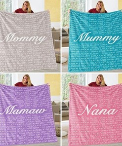 Custom Kids Blankets - Personalized Family Name Blanket