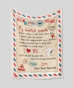 Custom Letter Couple Quilt Blanket, Great Gift for Significant Other and Bedroom Decor