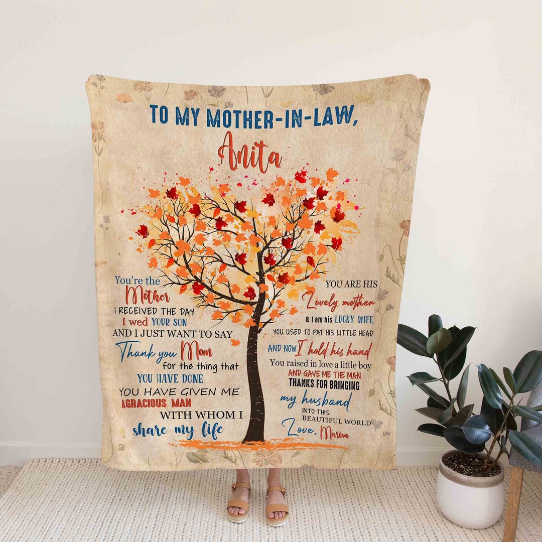 Custom Mother Personalized Quilt Bedding Set Blanket for Mother-in-law - Great Gifts for Family