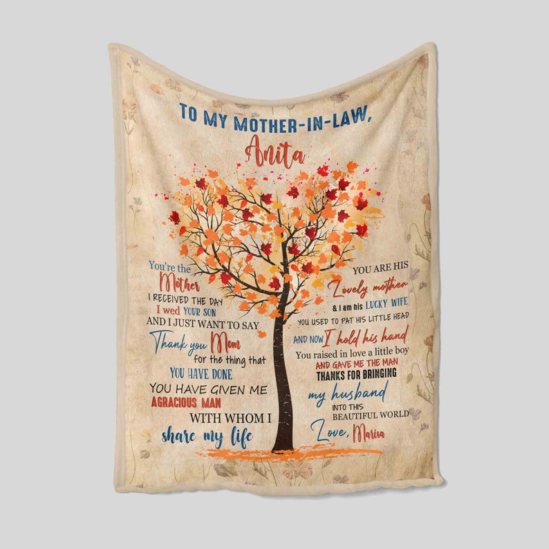 Custom Mother Personalized Quilt Bedding Set Blanket for Mother-in-law - Great Gifts for Family - Image 2