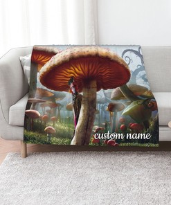 Custom Name Alice In Wonderland Quilt Blanket Bedding Set for Home Decoration and Gift - Great Gifts for Family
