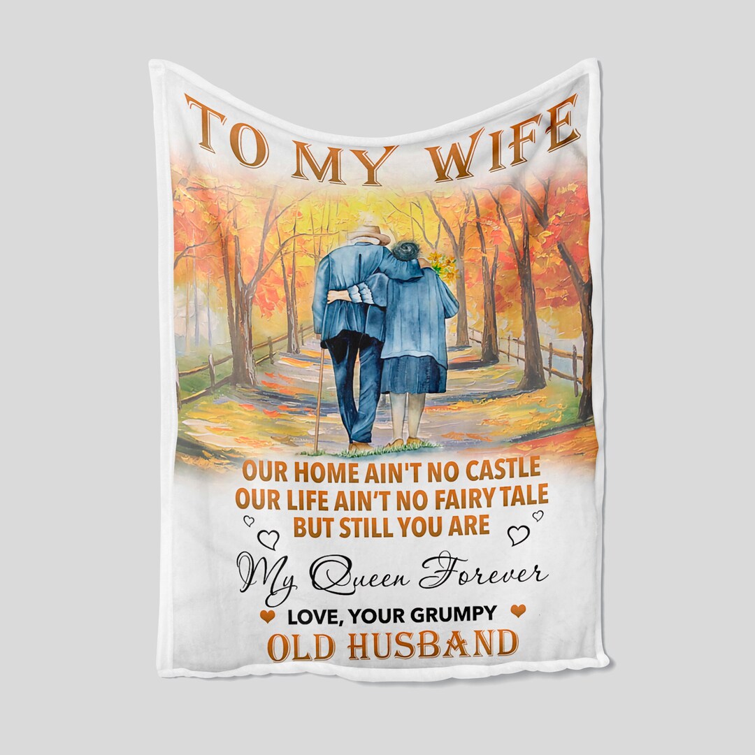 Custom Name Anniversary Blanket for My Wife - Great Gifts for Family, Home Decoration