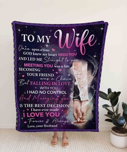 Custom Name Blanket for Wife with Family Quote - Home Decoration