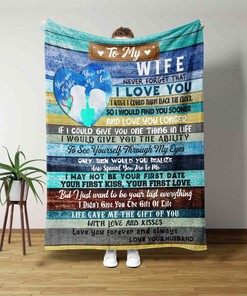 Custom Name Blanket for Wife with Love and Anniversary Design - Great Gifts for Family, Home Decoration