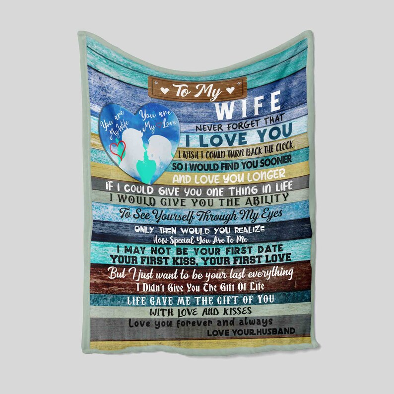 Custom Name Blanket for Wife with Love and Anniversary Design - Great Gifts for Family, Home Decoration - Image 2