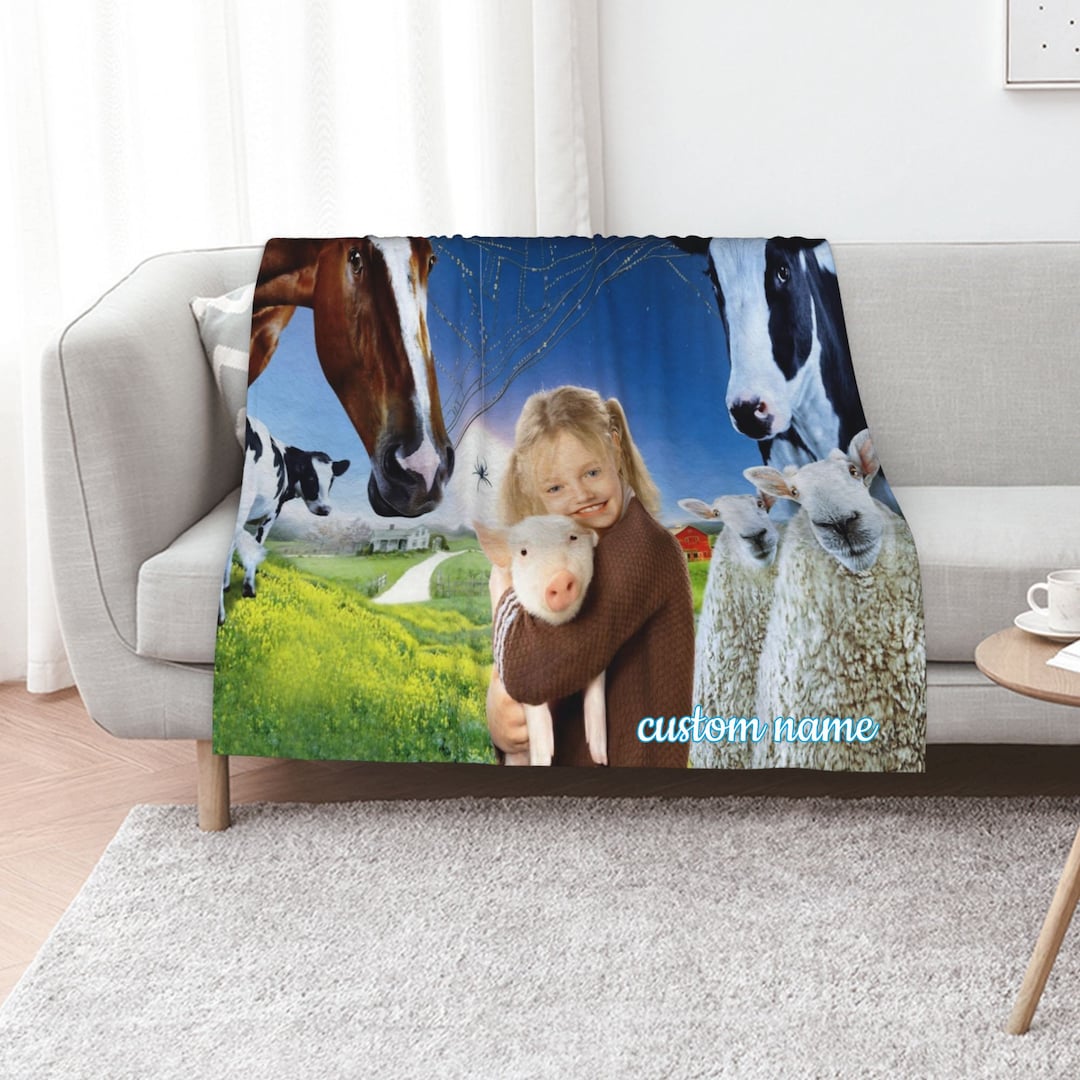 Custom Name Charlotte's Web Bedding Set Blanket - Great Gifts for Family and Home Decoration
